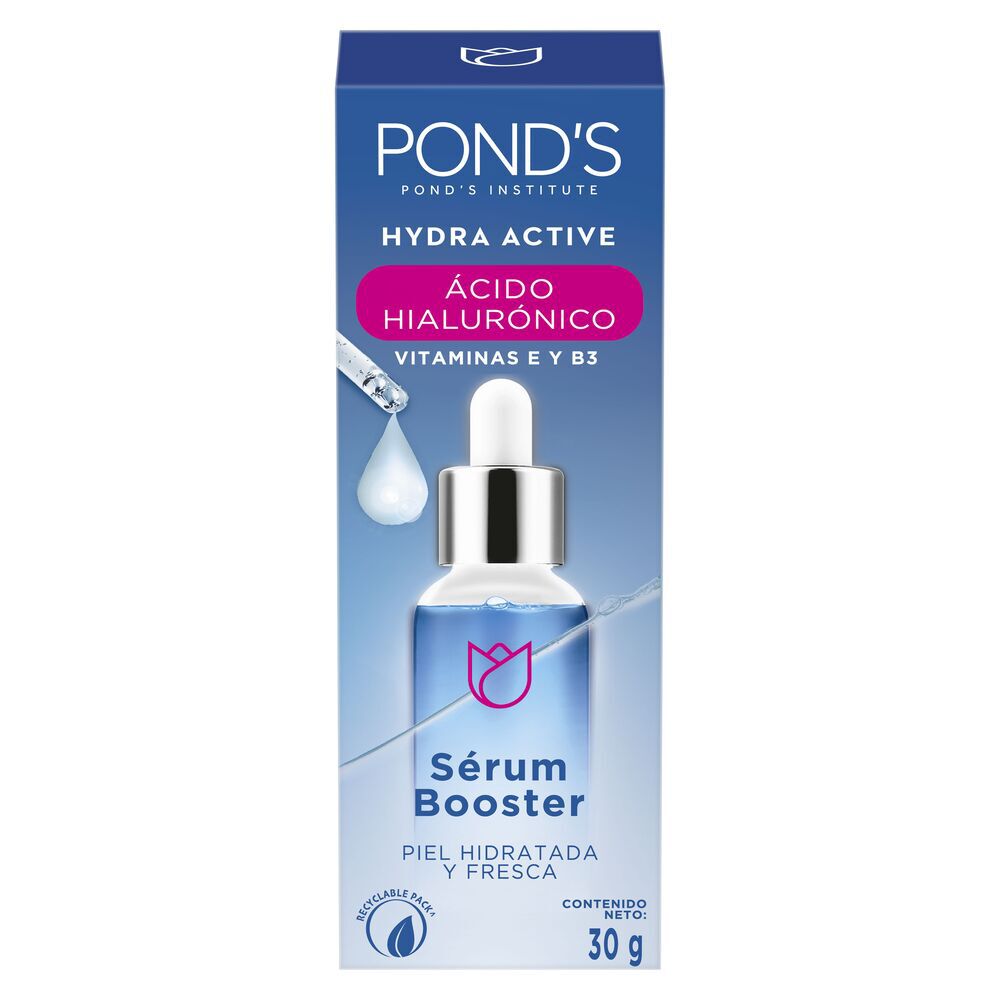 Serum Facial Booster Ponds Hydra Active Acido Hialuronico Frasco 30Gr